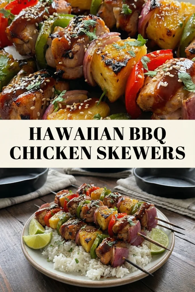 Hawaiian BBQ Chicken Skewers