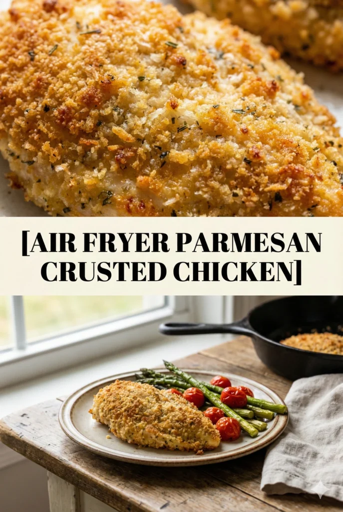 Air Fryer Parmesan Crusted Chicken