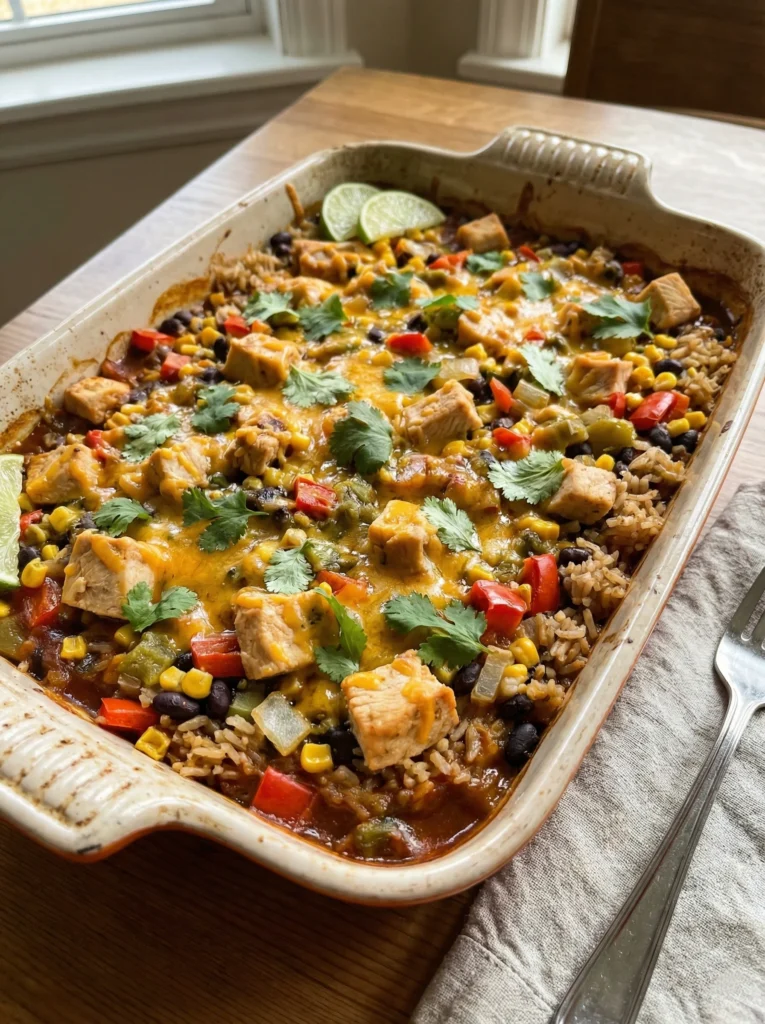 Chicken Burrito Casserole (One-Dish!)