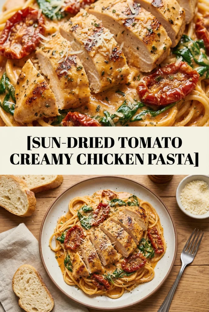 Sun-Dried Tomato Creamy Chicken Pasta
