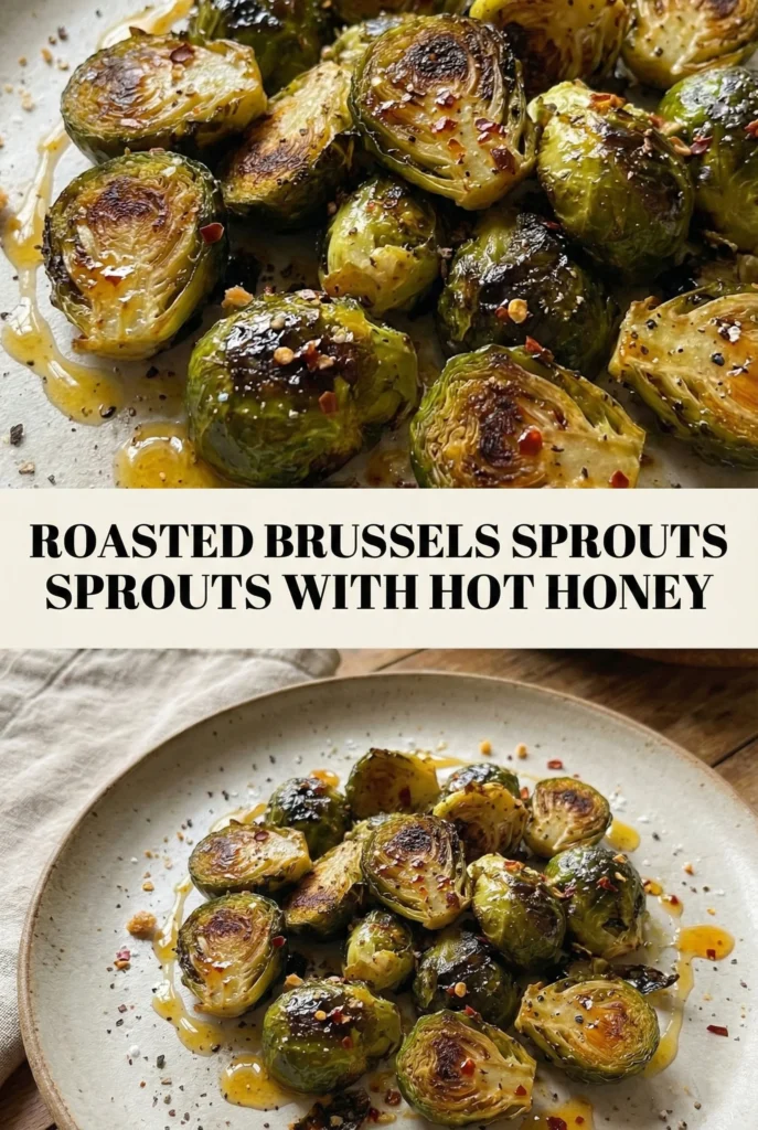 Roasted Brussels Sprouts with Hot Honey