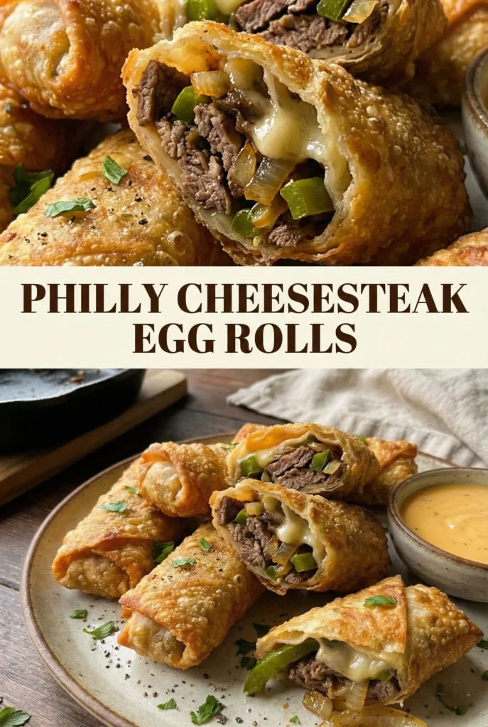 Philly Cheesesteak Egg Rolls