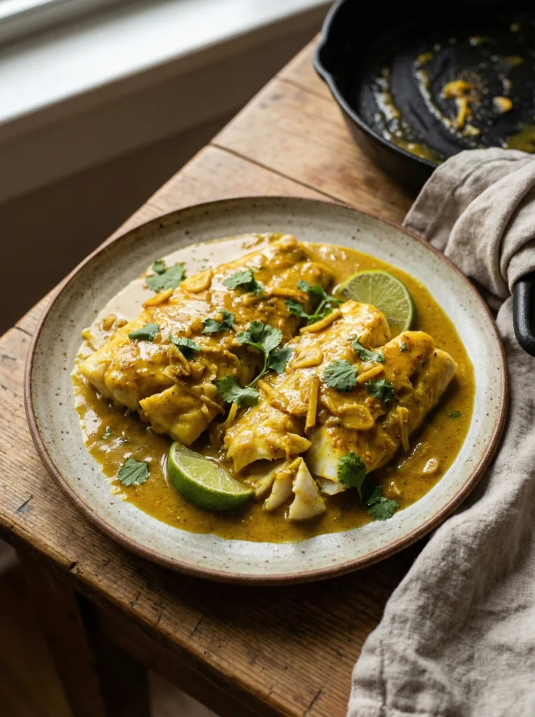 Coconut Curry Baked Cod