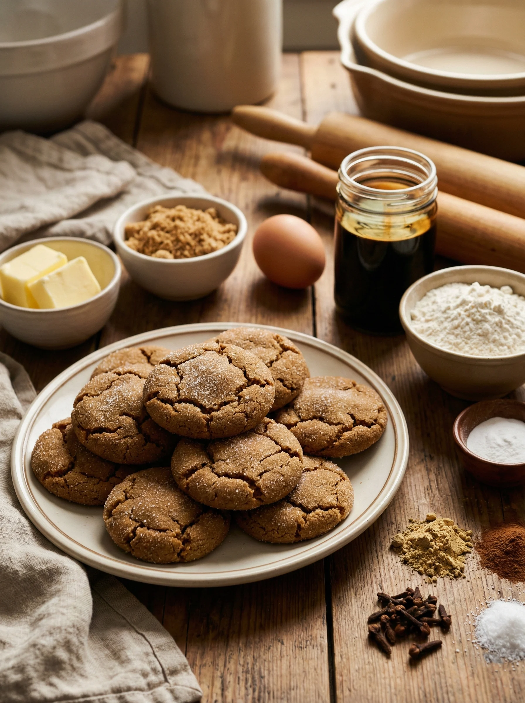Soft Molasses Cookies