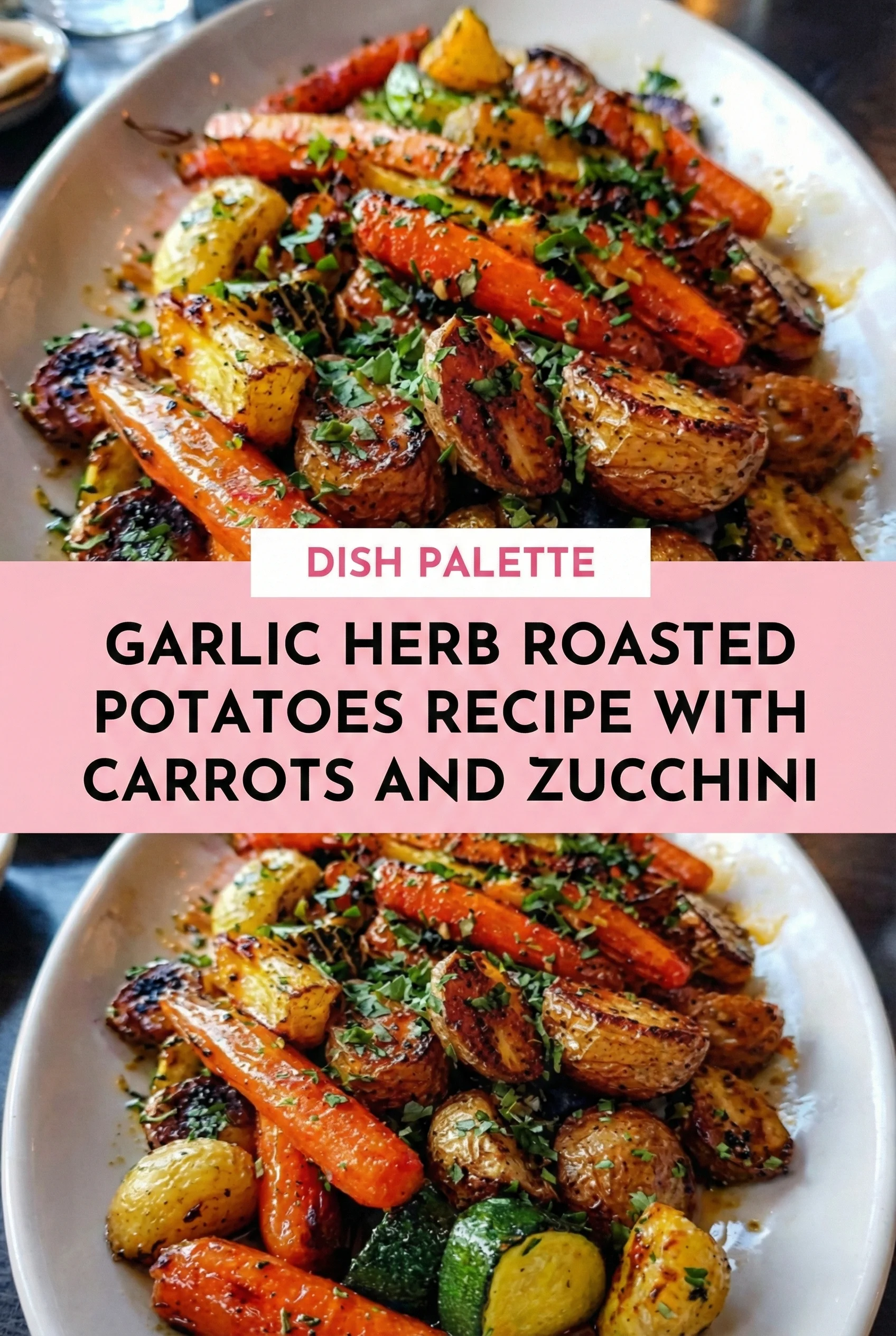 Garlic Herb Roasted Potatoes Recipe with Carrots and Zucchini – Roasted Vegetables Recipe