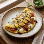 Caprese Omelette with Balsamic Glaze