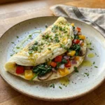 Fluffy Egg White & Veggie Omelette