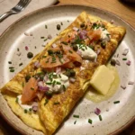 Smoked Salmon & Cream Cheese Omelette