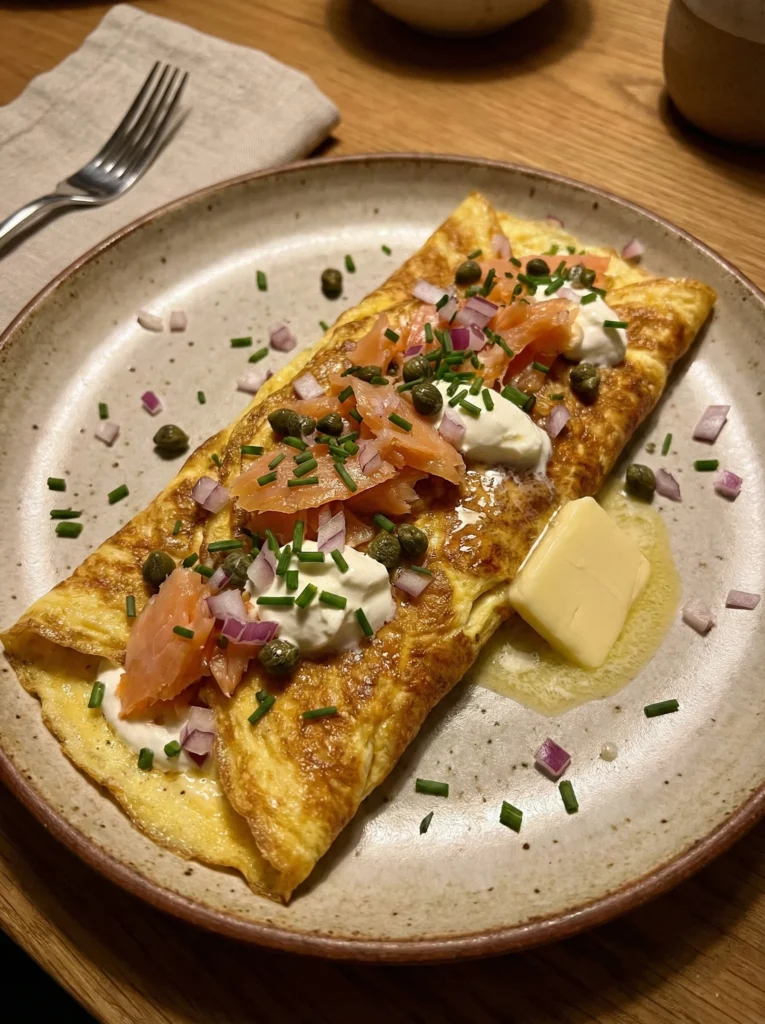 Smoked Salmon & Cream Cheese Omelette