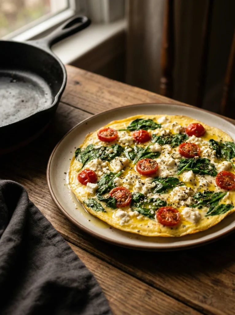 5-Minute Mediterranean Feta Omelette