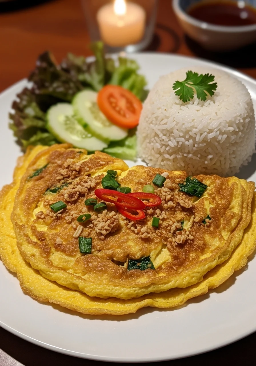 Thai Crispy Omelette (Kai Jeow)
