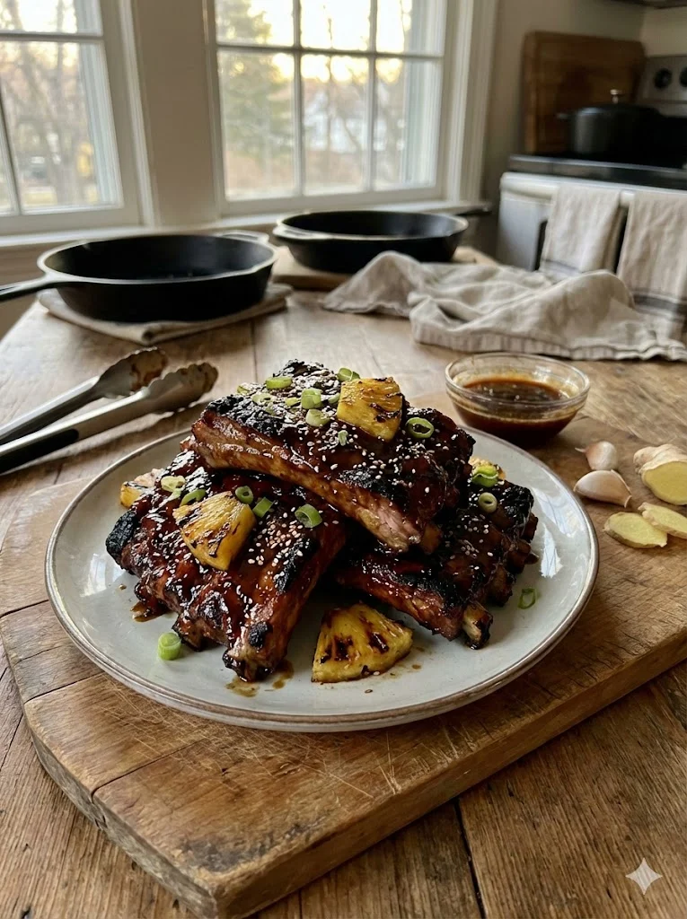 Pineapple Teriyaki Sticky Ribs