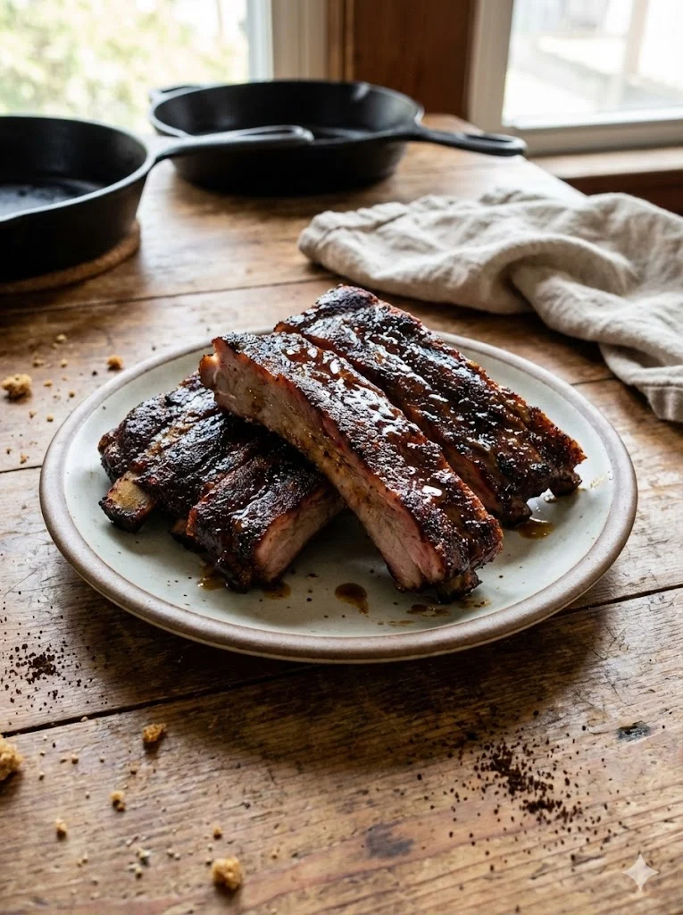 Coffee-Rubbed Smoked Ribs
