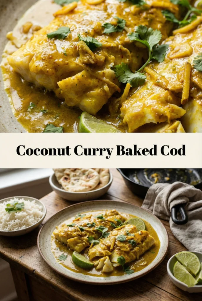 Coconut Curry Baked Cod