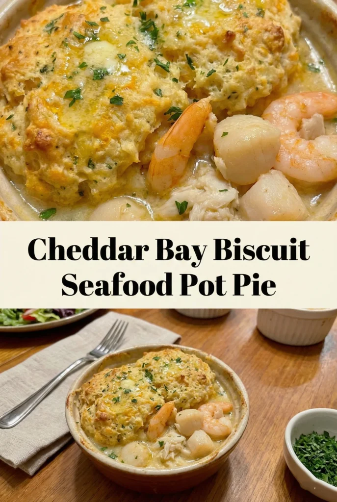 Cheddar Bay Biscuit Seafood Pot Pie