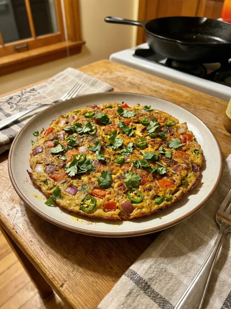 Spicy Masala Indian Omelette