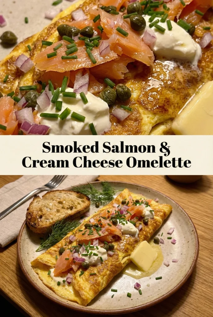 Smoked Salmon & Cream Cheese Omelette