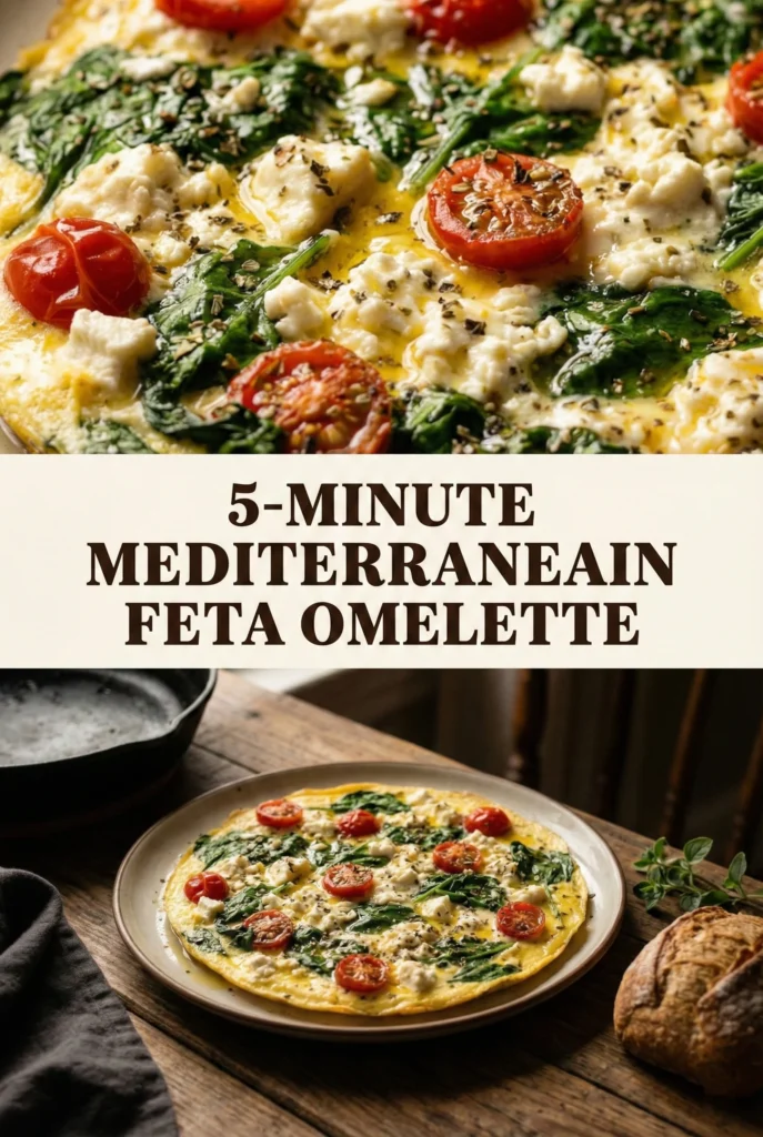 5-Minute Mediterranean Feta Omelette