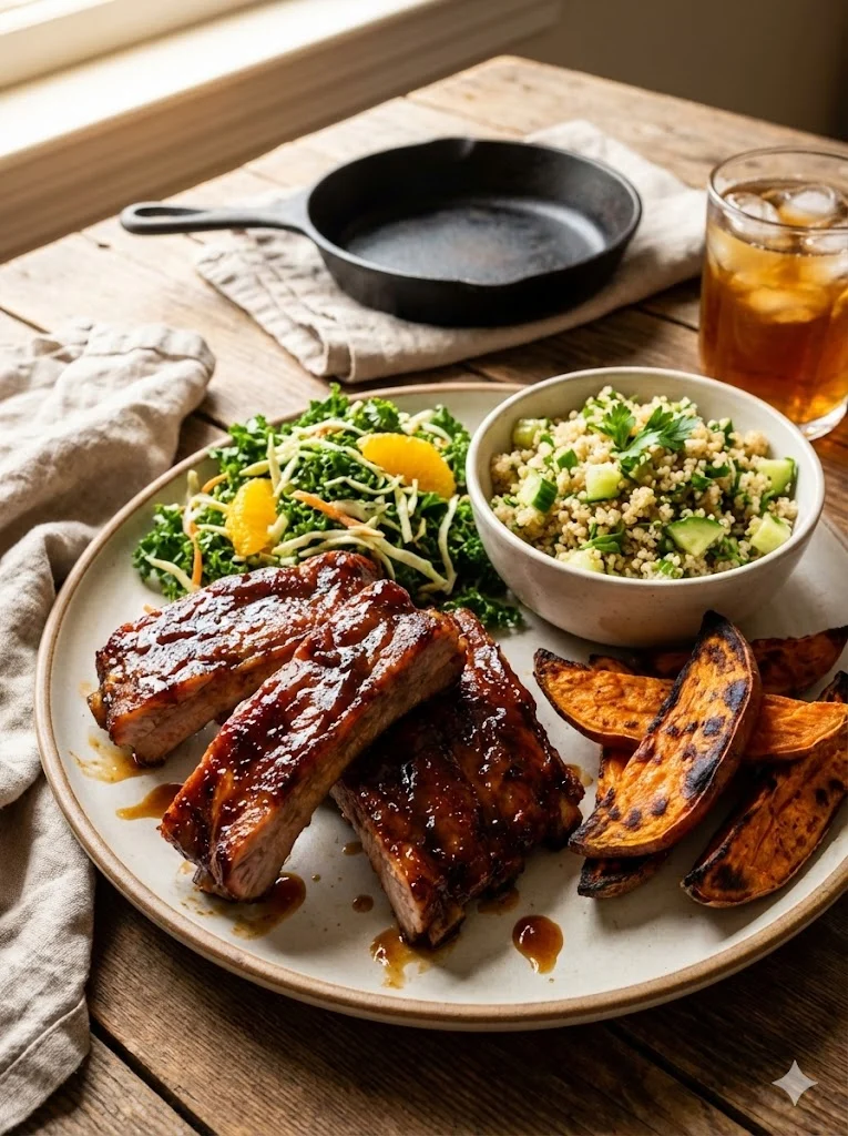 Bourbon Brown Sugar Glazed Ribs