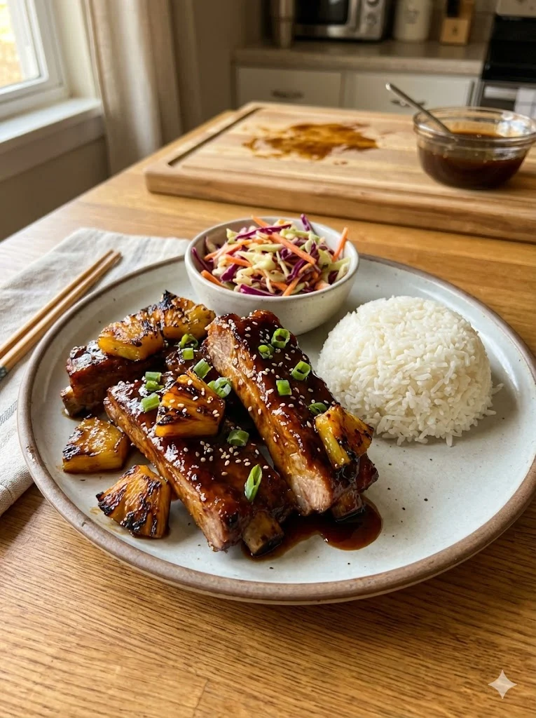 Pineapple Teriyaki Sticky Ribs
