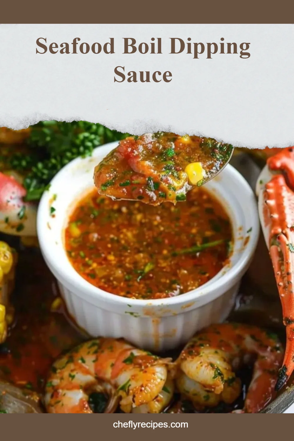 A variety of dipping sauces served with seafood boil dishes.