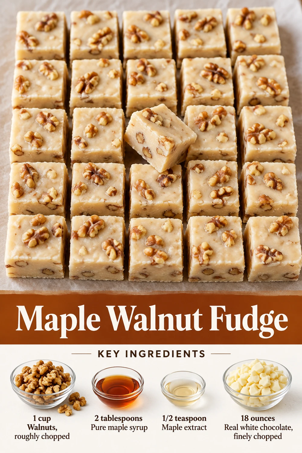 Portrait maple walnut fudge graphic