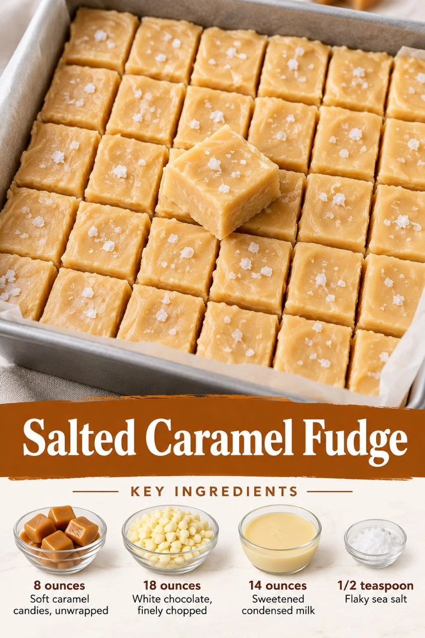 Portrait salted caramel fudge graphic
