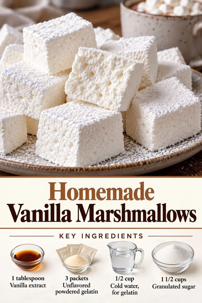 Portrait homemade vanilla marshmallow graphic