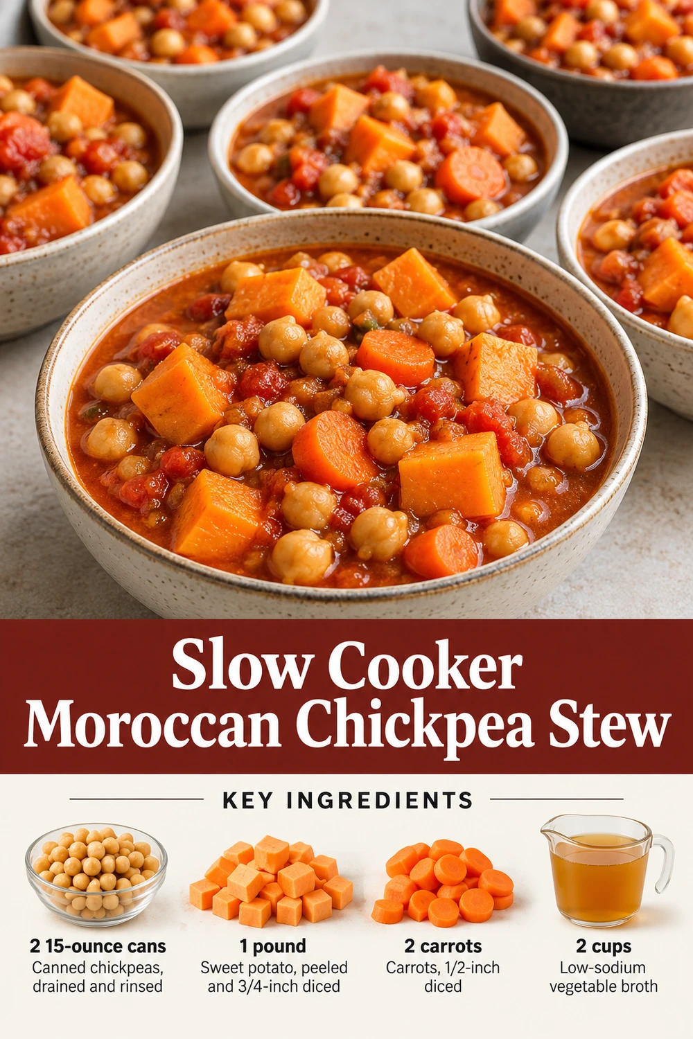 Portrait slow-cooker Moroccan chickpea stew graphic