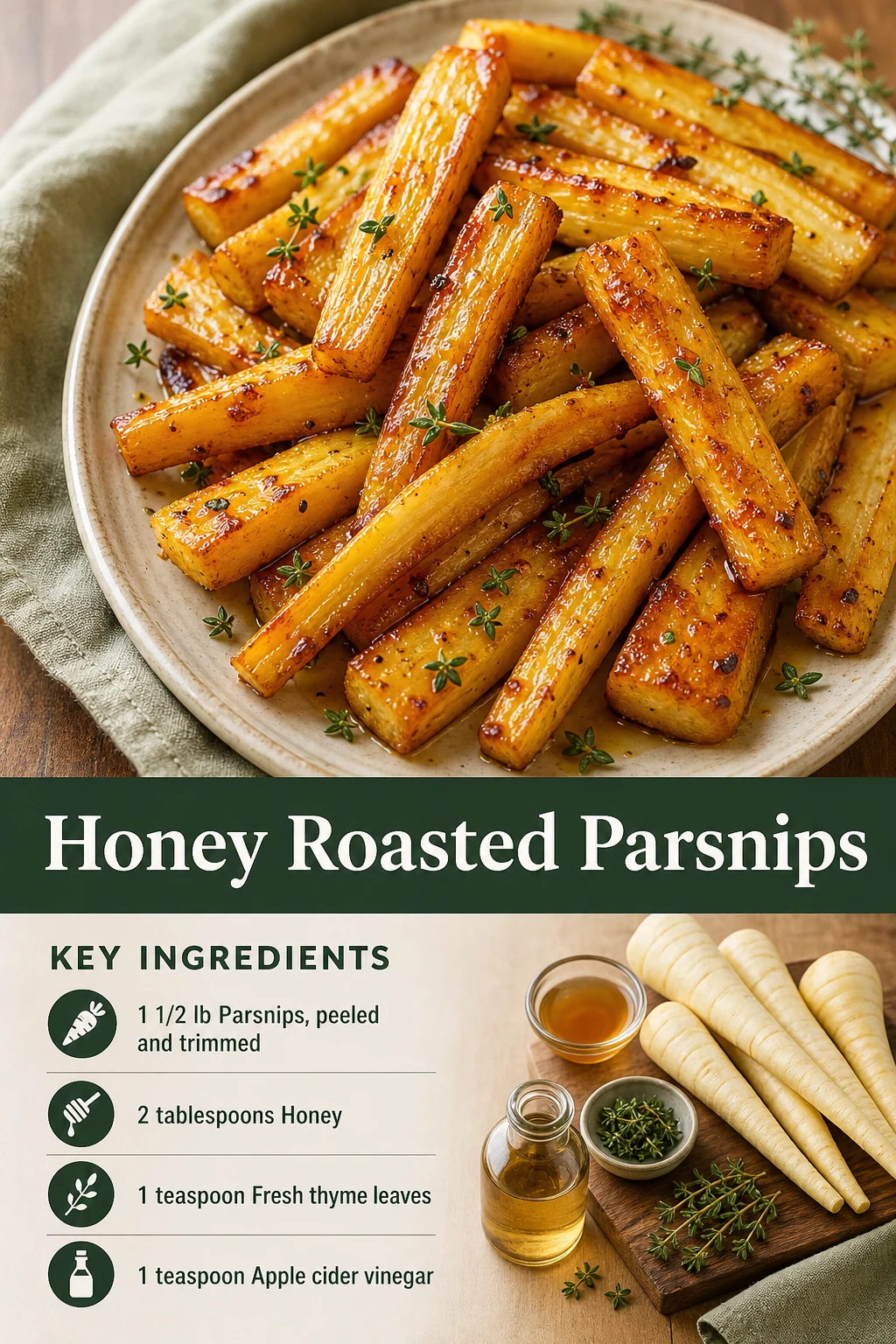 Portrait honey-roasted parsnip side-dish graphic