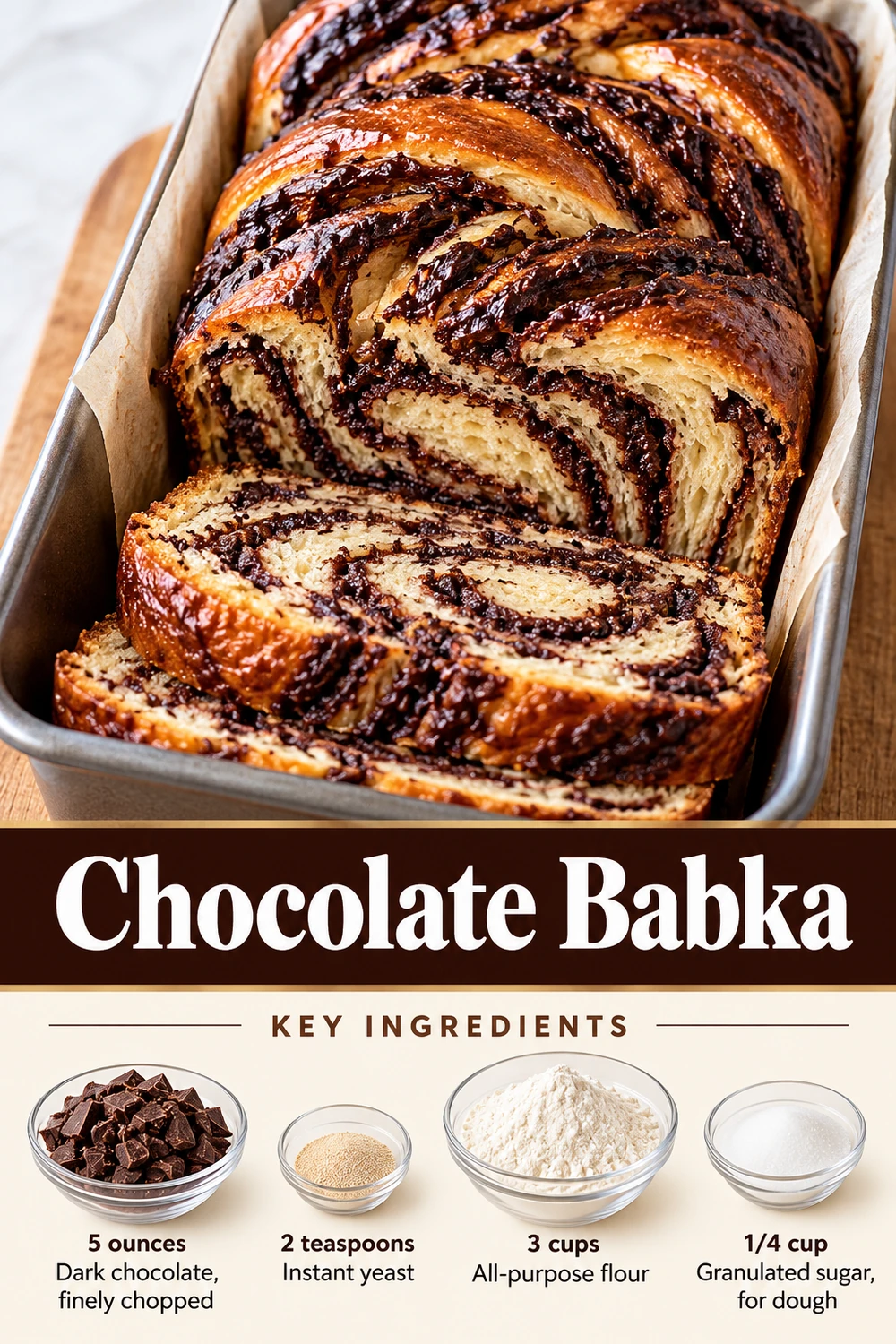 Portrait chocolate babka swirl-loaf graphic