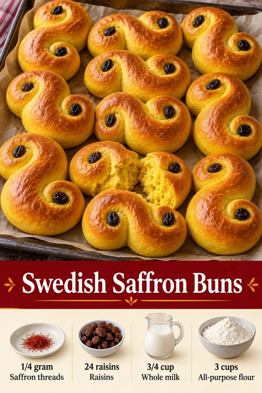 Portrait Swedish saffron buns graphic
