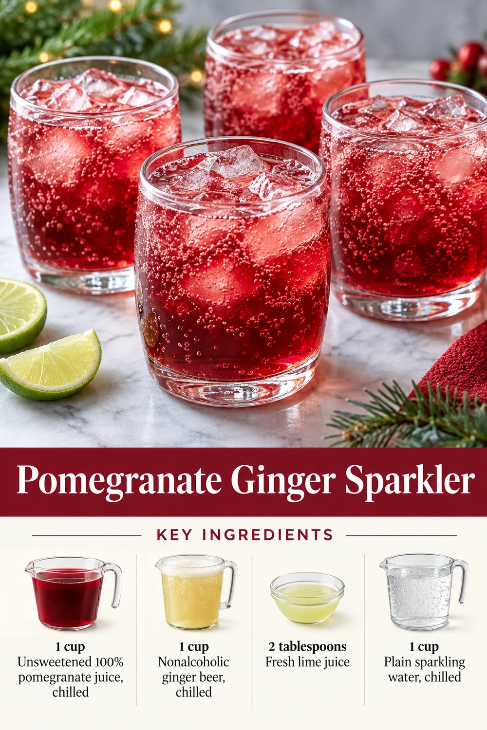 Portrait pomegranate ginger sparkler graphic