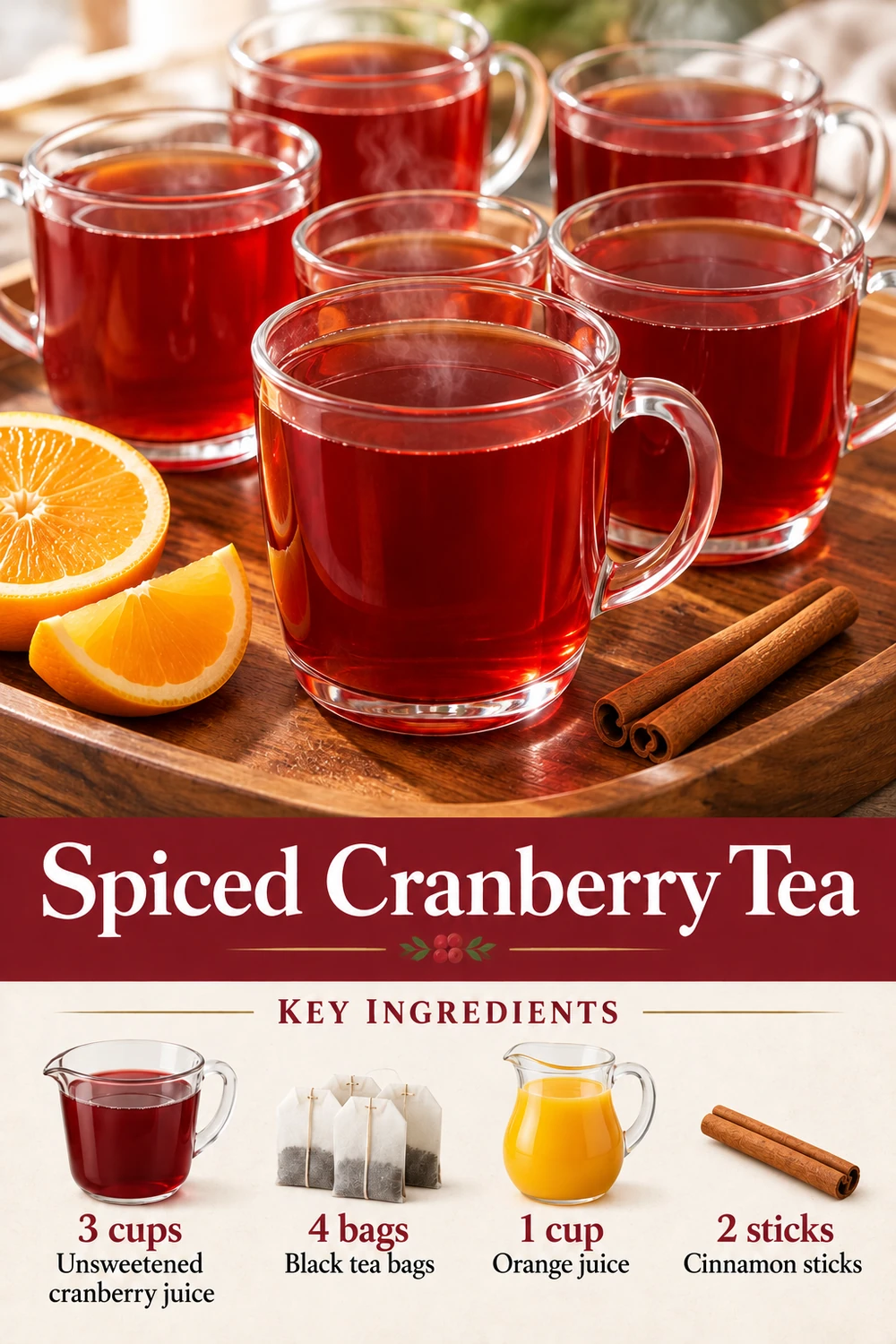 Portrait spiced cranberry tea graphic