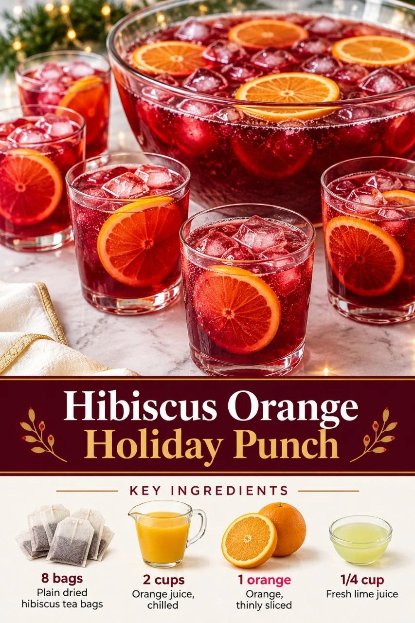 Portrait hibiscus orange holiday punch graphic
